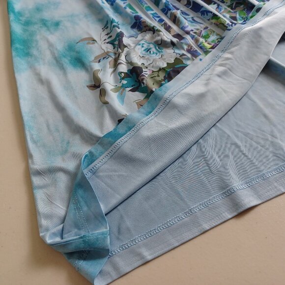 One World Watercolour Embroidered Floral Tunic Top - Picture 8 of 16